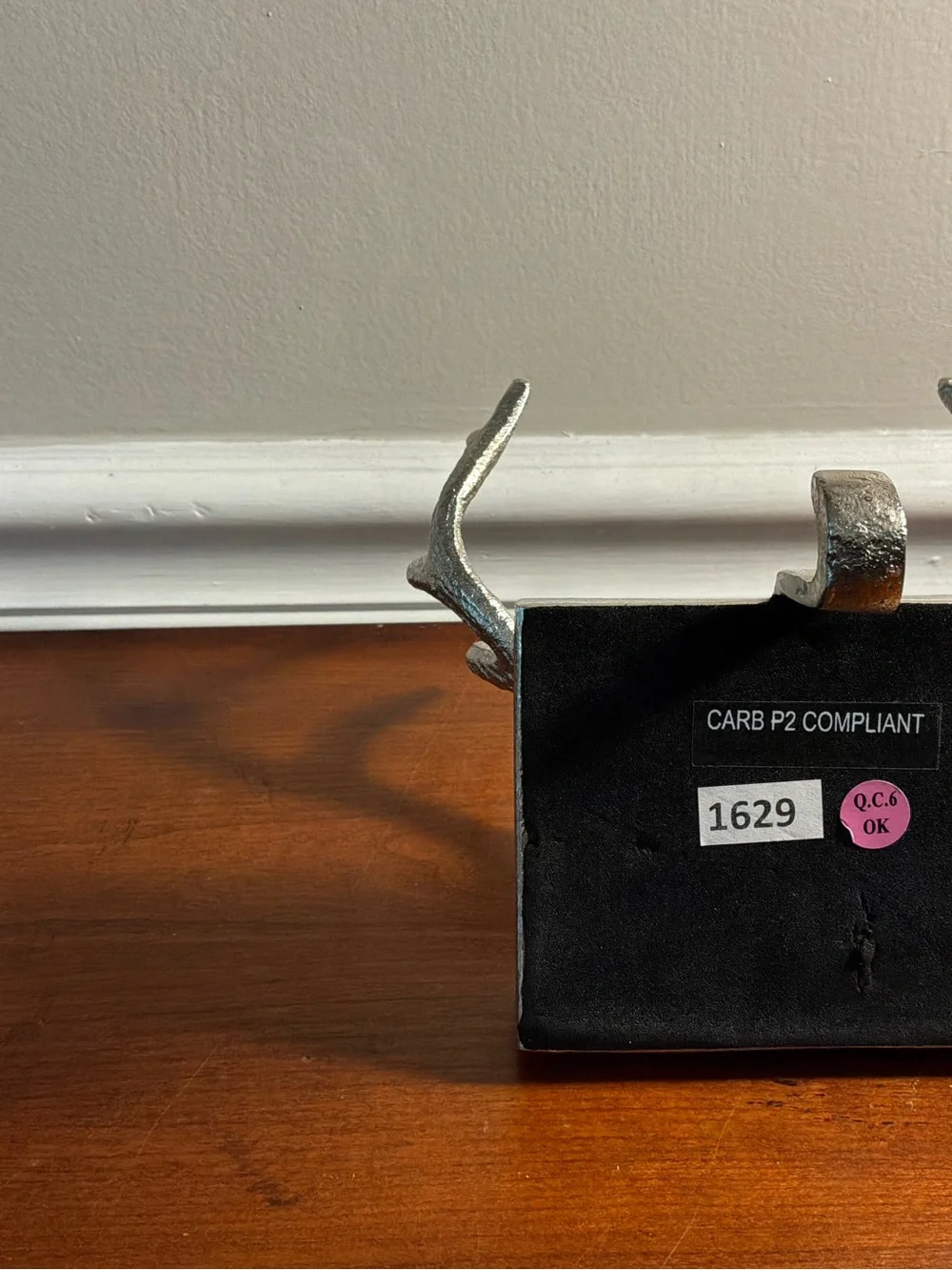West Elm Silver Antler Stocking Holder